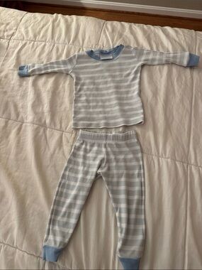 Lake Pajamas-Kids Striped Blue & White Pajama Set